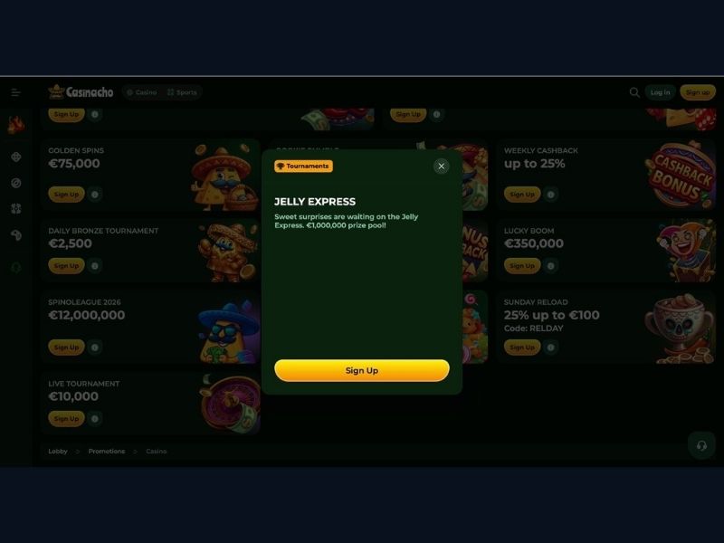Einzahlungslimits und Dashboard bei Casinacho Casino Nacho Casino für Deutschland