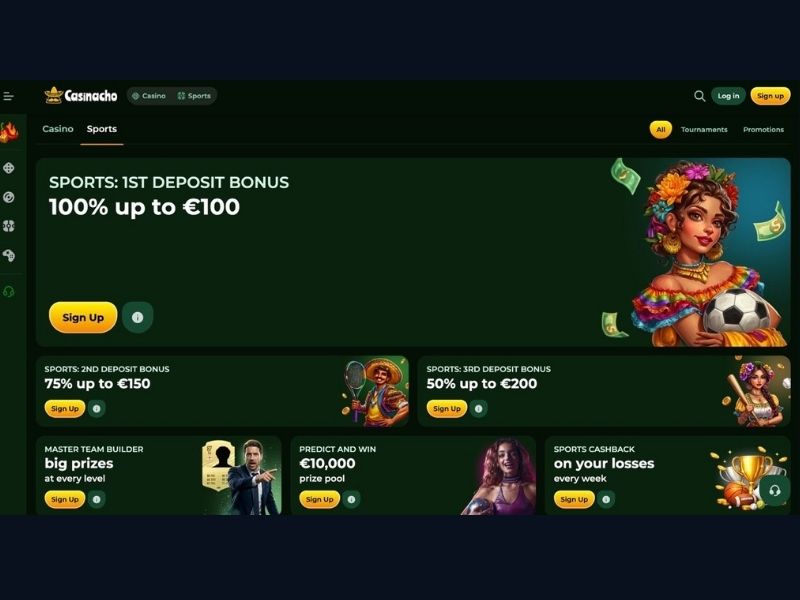 Megaways Book Slots und Live Casino bei Casinacho Casino mobil für Deutschland